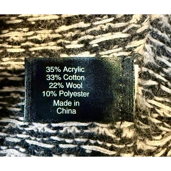 Gray Wool Blend Poncho Sweater - Picture 8 of 8